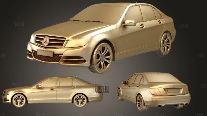 Mercedes c class 3D stl model for CNC